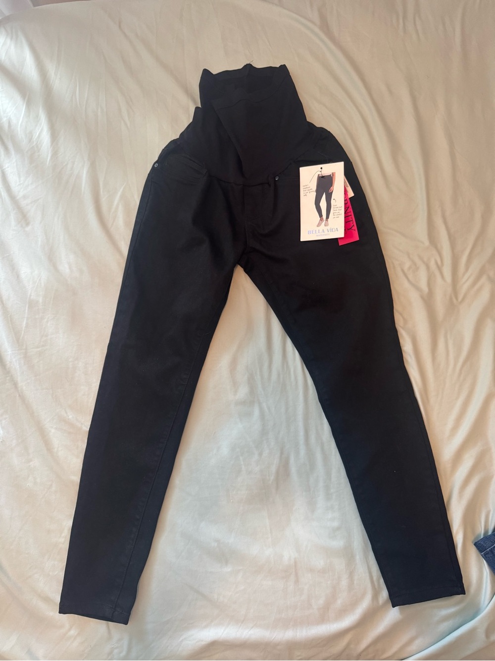 Bella Vida Black Maternity Jeabs with Supportive Overband